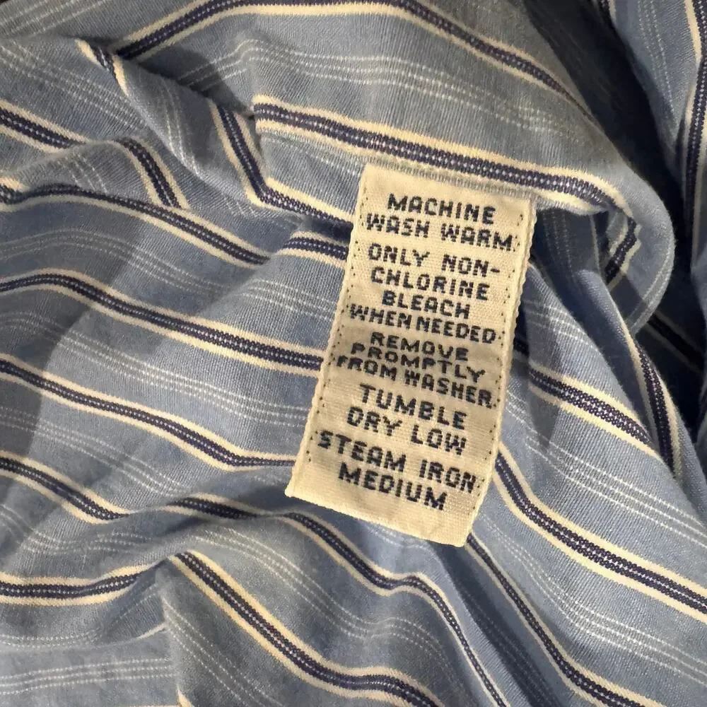Polo Ralph Lauren Custom Fit 2-Ply Striped Button-Down Shirt Men XL